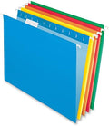 Pendaflex Hanging File Folders, Letter Size, Assorted Colors, 1/5-Cut Adjustable Tabs, 25 Per Box (81663) by TOPSProducts