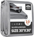 RAINDEWAY 30x30 Feet Tarps Heavy Duty Waterproof,10Mil Multipurpose Tarp by RAINDEWAY