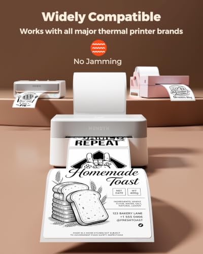 MUNBYN 4x5 Thermal Labels, 500 Sheets/1 Roll, White - Image 3