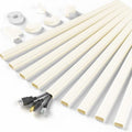 Delamu Cord Hider, 142in Cable Hider, Cord Covers for 2-3 Wires on Wall, Wire Covers for Cords, Wire Hiders for TV on Wall, Easier Setup Cable Cover Cable Management, W0.94 H0.47in, Beige by DELAMU