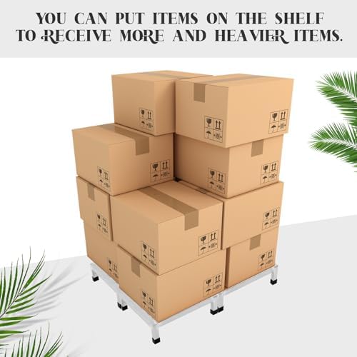 MorningRo 4 Pack Dunnage Rack 13.8" Long x 13.8" Wide, 3.9" Height - Image 4