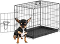 FDW | 24" Foldable Metal Dog Crate | Black | Cage for Small Dogs by FDW