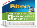 Filtrete 21x21x1 Air Filter, MERV 8, MPR 700, 4 HVAC Filters by Filtrete