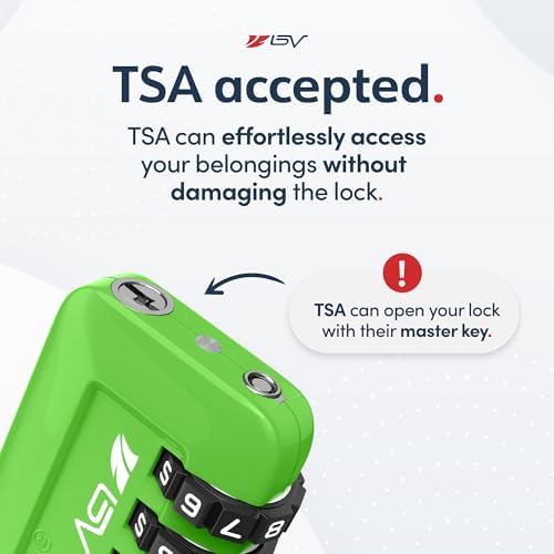 TSA Accepted Luggage Travel Lock, Set-Your-Own Combination Lock for School Gym Locker, Luggage Suitcase Baggage Locks, Filing Cabinets, Toolbox, Case(Green, 4 Pack) - Image 3