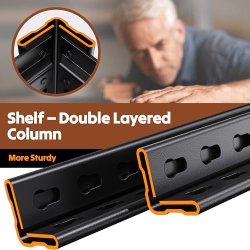 71''H Storage Shelves, Garage Shelving,Adjustable Heavy Duty Shelving Unit,5T Tall Garage Shelves，Metal Standing Shelf Units,Utility Rack For Kitchen Warehouse Industrial Basement 71*35*16 - Image 4