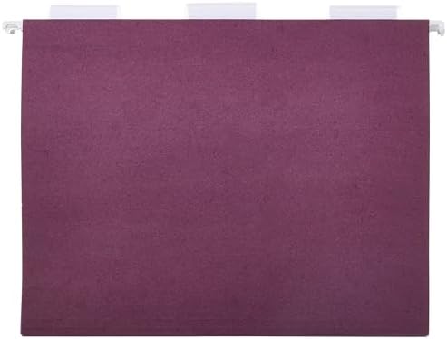 Amazon Basics Hanging File Folders with Adjustable Tabs for Document Organization, Letter Size, Assorted Jewel-Tone Colors, 25-Pack - Image 3