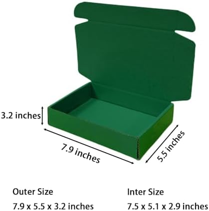 30 Pack 7.9x5.5x3.2 in Hunter Green Shipping Boxes - Image 2