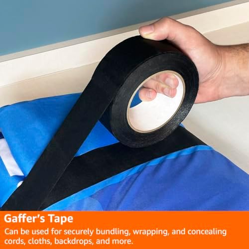 Amazon Basics No Residue, Non-Reflective Gaffers Tape for Photography, 2 inch x 90 feet, Black (Pack of 2) - Image 6