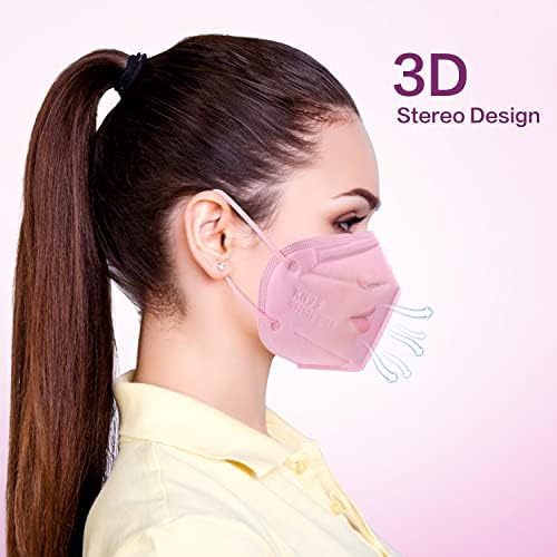 Miuphro 50 Pack Cup Dust Safety Disposable Masks, KN95 5-Layer Foldable Masks - Image 5