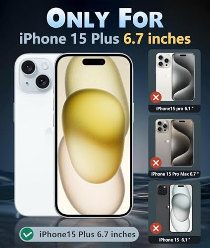 FNTCASE for iPhone 15 Plus Case Clear Magnetic Compatible with Magsafe - Image 2