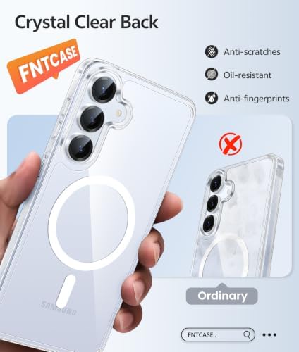 FNTCASE for Samsung Galaxy S25/S24 Plus Case Clear, Fit for Magsafe - Image 5