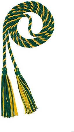 Tassel Depot Graduation Honor Cord - Dark Green/Gold - Every School Color Available - Made In Usa by TasselDepot
