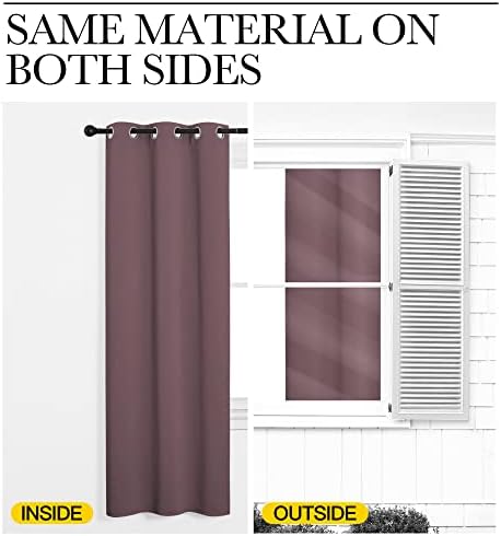 NICETOWN Room Dividers Curtains Screens Partitions, Extra Wide Grommet Top Handing Room Dividers Blackout Curtain Panel for Apartment, Studio (Dry Rose, Single Pack, 8ft Tall x 10ft Wide) - Image 6