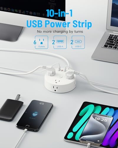 PD20W 2 Prong Power Strip, Yozisital 2 Prong to 3 Prong Outlet Adapter - Image 4