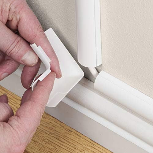 D-Line Medium Cable Raceway Accessory Pack, Join 1.18in x 0.59in Cord Cover Lengths, 10 Accessories Included, Hide Cords Around a Variety of Angles - White - Image 4