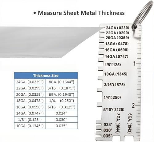 4PCS Wire/Metal Sheet Thickness Gauge 229895 Welding Gage Inspection Tool - Image 4