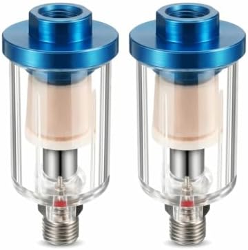 Blue Plastic Inline Air Line Filter, 88x40mm Compact Pneumatic Dryer Fitting, Air Purification Tool for Spray Painting and Air Compressor(set-1) by Unknown