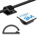 60Pcs Adhesive Cable Clips, Black Small, Cord Holder, Cord Clips for Dash cam, Ethernet Cable, Christmas Lights, USB, Phone Chargers, The Wall, Desk, nightstand, Car by KnotKing