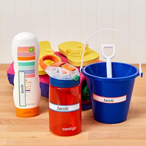 Avery(R) Durable Labels for Kids' Gear, 5/8" x 3-1/2", Assorted Border Colors, Water-Resistant, 35 Rectangle Labels Total (Pack of 2) - Image 3