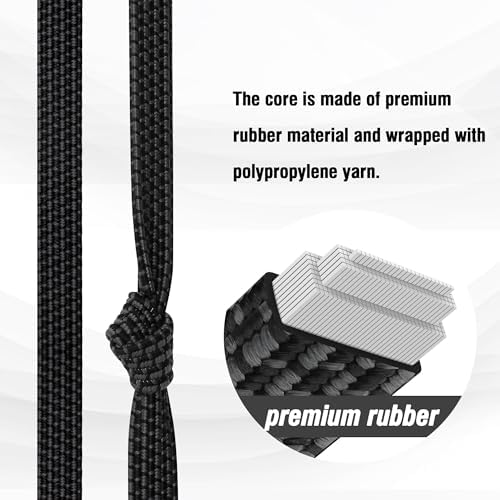 Bungee Cords with Hooks Heavy Duty, Flat Adjustable Bungee Cords with Hooks 32 Inch, Rubber Black Bungee Straps with Buckle Hooks for Outdoor, Camping, Tarps, Bike Rack, Tent, Truck, 4 Pack - Image 5