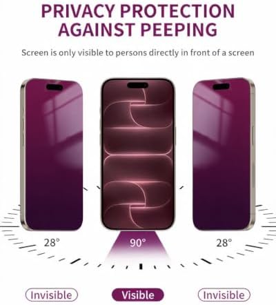 2 Pack Privacy Screen Protector for iPhone 18 Pro Max Glass - Image 3
