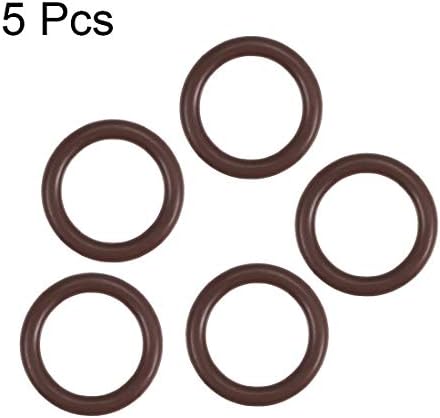 uxcell Fluorine Rubber O-Rings 22mm OD 16mm ID 3mm Width, Metric FKM Sealing Gasket, Pack of 5 - Image 2