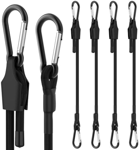 SDTC Tech 48 Inch Adjustable Bungee Cords with Carabiner Hooks by SDTCTech