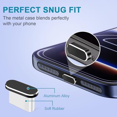 USB C Dust Plug,USB C Port Cover Type C Charging Port Plug Cover Speaker Dust Cover,Accessories for iPhone 18 Pro Max, 17 Pro Max - Image 5