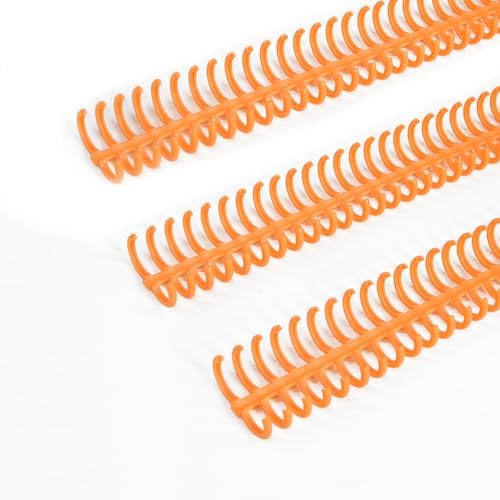 Rayson PROC1230OR Click Binding Spines, 3:1 Pitch, 1/2" Diameter, 90 Sheets Binding Capacity, Orange, 30/Box by RAYSON