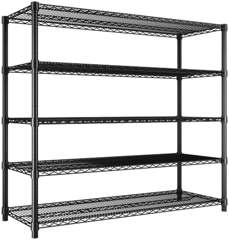 Garvee 5-Tier Wire Shelving 3200LBS Heavy Duty Storage Shelves Garage Rack by Garvee