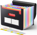 Sooez Accordion File Organizer, 13 Pocket Expanding File Folders, Letter/A4 by Sooez