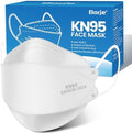 Borje KN95 Face Masks for Adults 50 Pack, 5-Ply White Disposable Face Mask Against PM 2.5 Smoke & Dust, Filtration Efficiency 95% by Borje