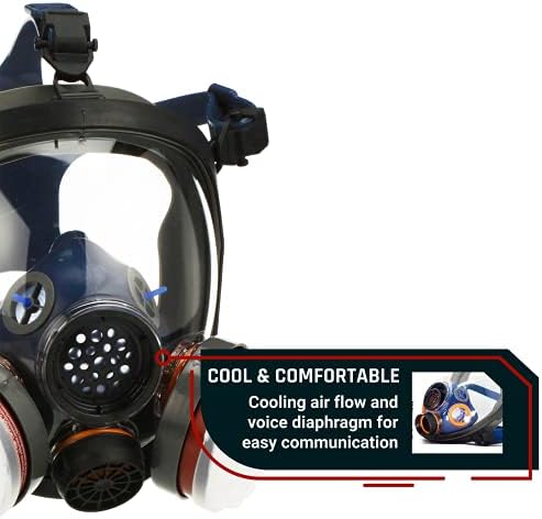 Parcil Distribution Full Face Respirator Mask - Air Purifying, Organic Vapor & Particulate - Industrial Use - CE Tested - Image 4