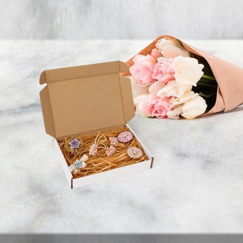 RLAVBL 6x4x1 Shipping Boxes Set of 100, White Small Corrugated Cardboard Box, Mailer Box - Image 4