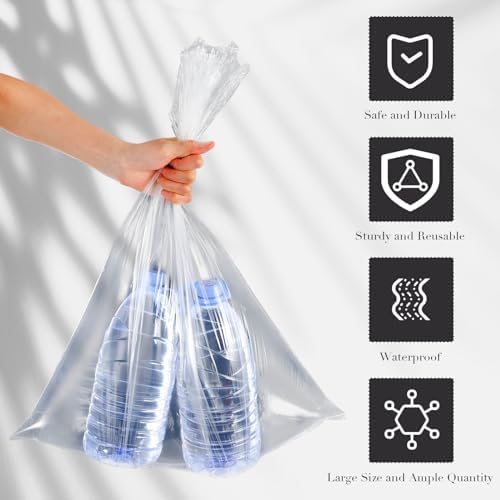 100 Pcs Large Clear Plastic Bags Poly Bags 1.1 Mil, 12" X 18" - Image 3