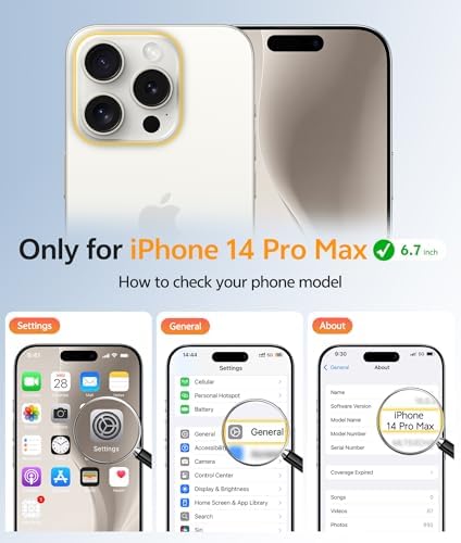 FNTCASE for iPhone 14 Pro Max Case, Fit for Magsafe, Glass Screen Protector - Image 2