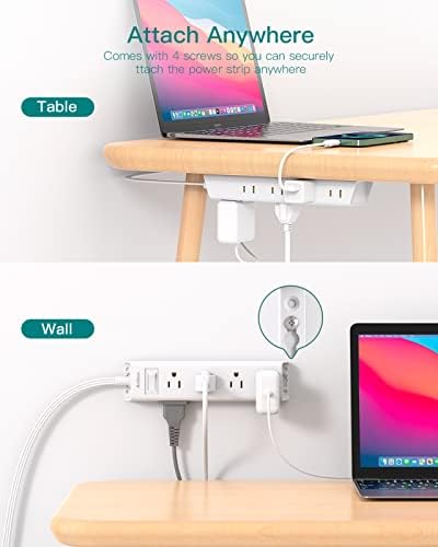 2 Pack Power Strip Surge Protector with 12 Outlets, Extension Cord 5FT - Image 4