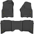 G-PLUS TPE 3PCS Cargo Liners Fit 2009-2018 Dodge Ram Crew Cab by G-PLUS