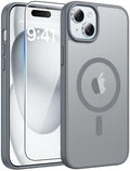 FNTCASE for iPhone 15/14/13 Case, Fit for Magsafe, Glass Screen Protector by FNTCASE