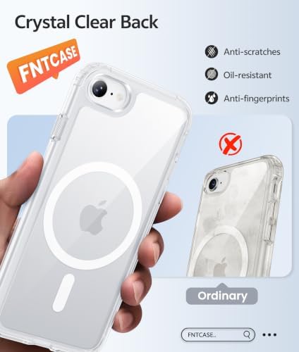 FNTCASE for iPhone SE Case 2022(3rd)/2020(2nd), iPhone 8/7 Case, Clear - Image 6
