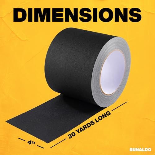Gaffers Tape (4"x30 yards) Heavy Duty, Easy Rip, No Residue | Black - Image 6