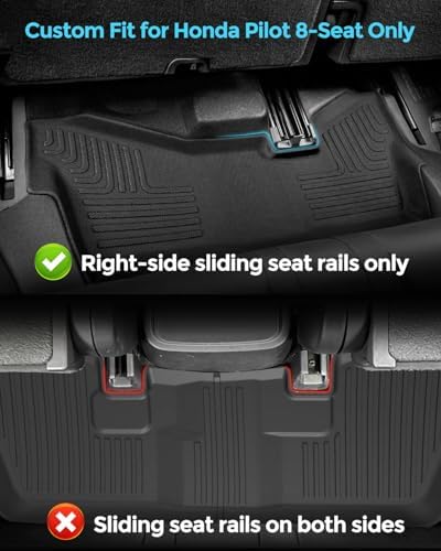 Floor Mats & Cargo Liner for Honda Pilot 2016-2022 Only 8 Seats Accessories - Image 6