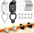 20 Sets Adjustable Cable Management Clips, Self Adhesive Cord Organizer with Elastic Loop, Reusable Cable Holder for Desk, Under Desk, Wall, TV, Office, Home, Charging Cables, USB, HDMI, PC Wires by BYXIWA