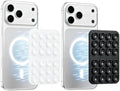 (2 Pack) Magnetic Suction Sticky Phone Grip for Magsafe, Clear & Black by Bethebestbrandyoucantrust