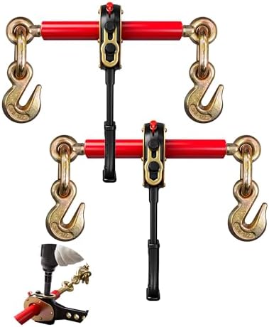 Impact Wrench Ratchet Binders (2-Pack) - for 3/8" & 1/2" Chain, 9200 lbs WLL | Heavy-Duty Cargo Tie-Down & Load Securement by Unknown