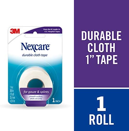 Nexcare Durapore Durable Cloth Tape, 1 Inch x 10 Yards, 1 Roll, Strong Adhesive First Aid Medical Tape, Breathable, Latex-Free, Hypoallergenic - Image 3