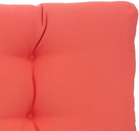 Klear Vu The Gripper Omega Non-Slip Tufted Bench Cushion for Indoor Furniture, Assembled in USA, Entryway Storage, Bay Window, Corner Nook or Piano Seat, 33 Inches, Solid Coral - Image 4