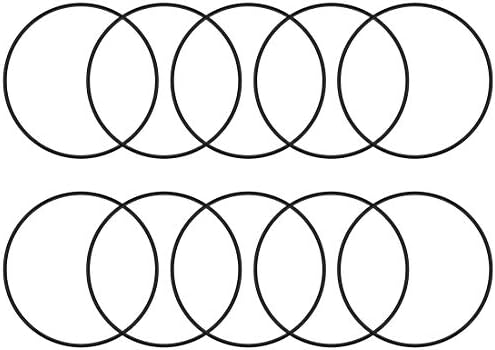 uxcell Nitrile Rubber O-Rings 120mm OD 115.2mm ID 2.4mm Width, Metric Sealing Gasket for Automotive Machine Plumbing, Pack of 10 by uxcell