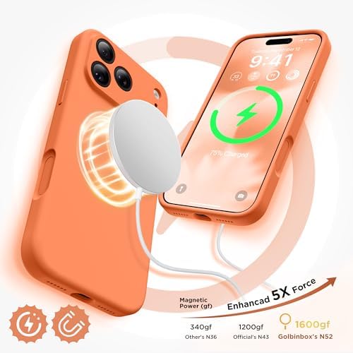 GolbinBox Magnetic for iPhone 18 Pro Case/17 Pro Case, Starry Orange - Image 3