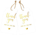 joycraft Thank You Tags with String, 50Pcs Gold Foil Gift Tags, 3x2 in by joycraft